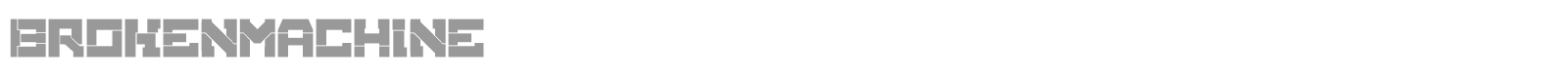 Broken Machine font preview